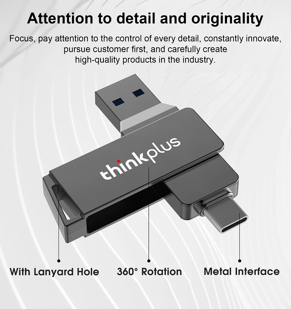 Lenovo-Thinkplus-MU251-USB30-Type-C-USB-Stick-mit-64-GB-128-GB-256-GB-Dual-Interface-Pendrive-360deg-2010118-4